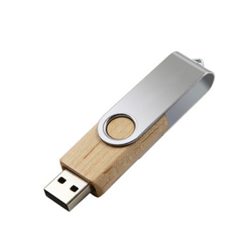 Swivel Wooden USB Flash Pen Drive