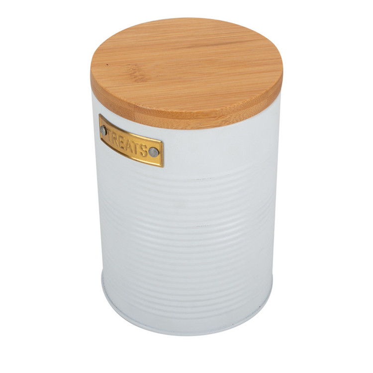 Metal White Canister Set