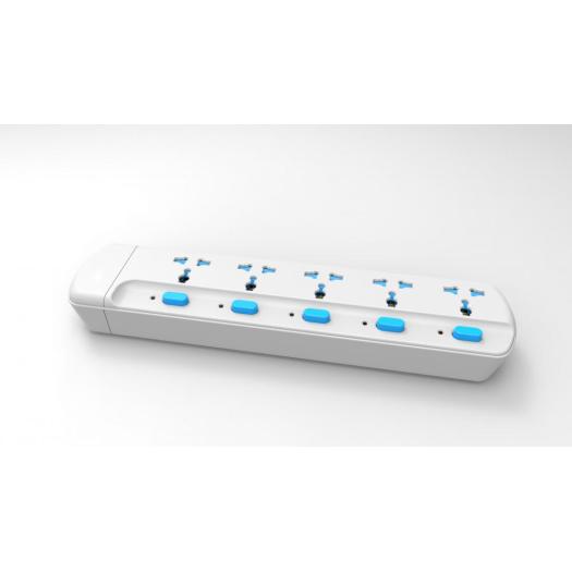 5 individual switch universal extension sockets