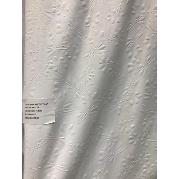 Polyester 3D Leaves Embossed Fabric