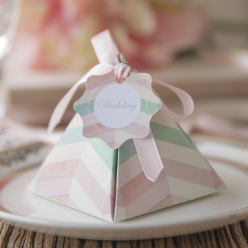 Luxury pyramid candy box for wedding