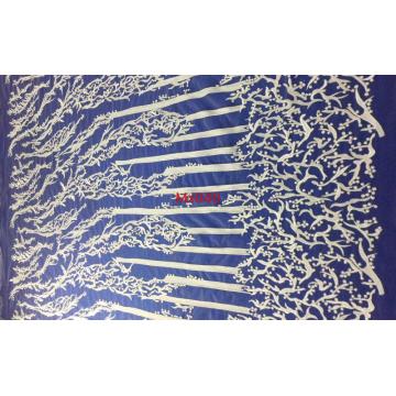 Flat White Embroidery Lace Fabric
