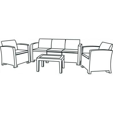 5 Seater (2nd Age)  PP Plastic Sofa