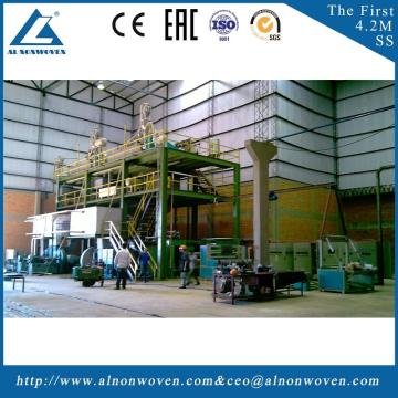 Low price AL-1600 SS 1600mm pp non woven fabric making machine made in China