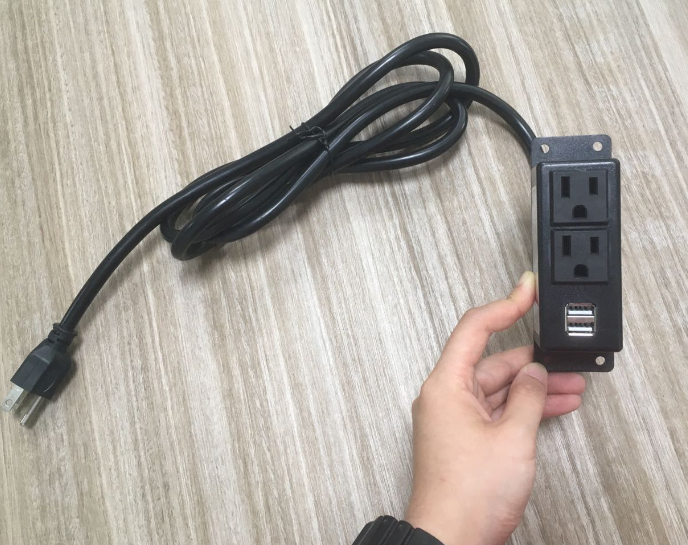 2 Sockets Surface Mounted Power Strip