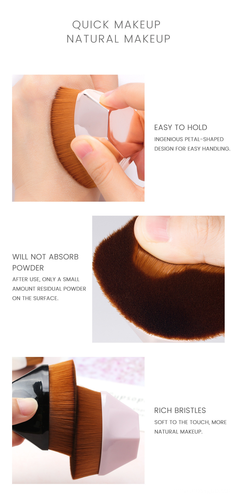 Flat Foundation Makeup Brush 3