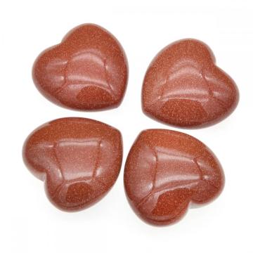 40X40X20MM Natural Goldstone Heart  for women Chakra healing Jewelry without hole