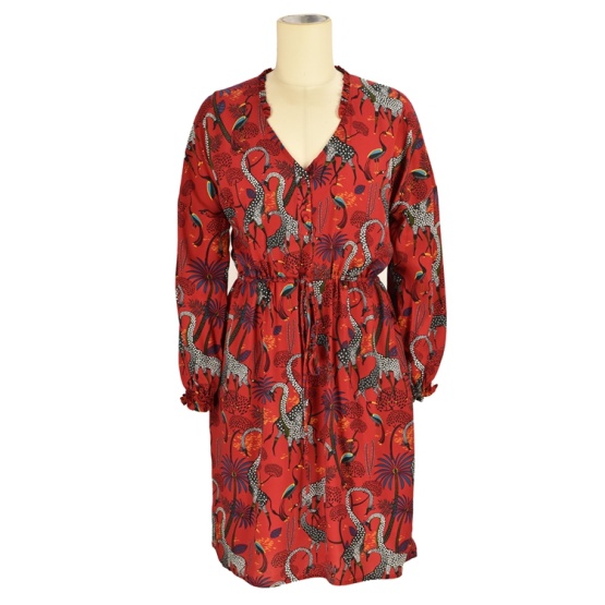 Hot selling new style printed summer chiffon long sleeve boho beach wear floral maxi dress