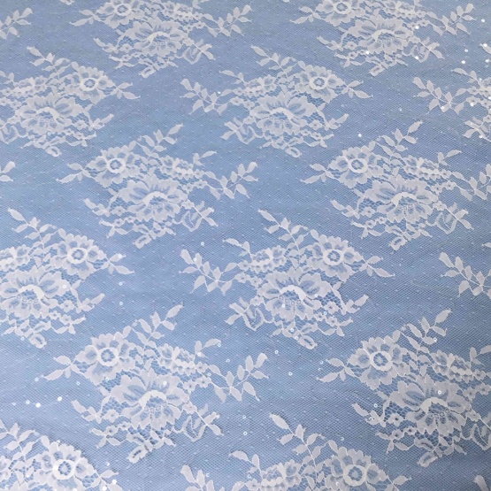 Chantilly Tulle Floral Lace Fabric for Dress