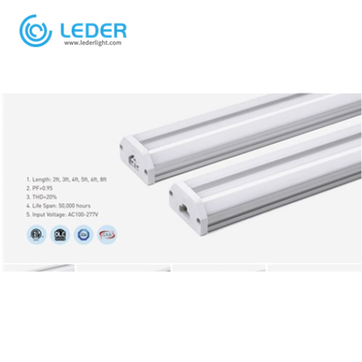 LEDER 15W 3000K Aluminum 4ft LED Tube Light