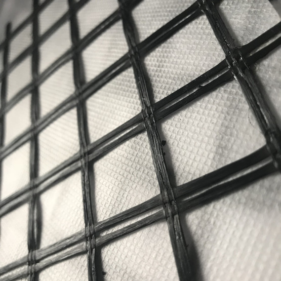 Composite Coated Fiberglass Geogrid With Nonwoven Geotextile