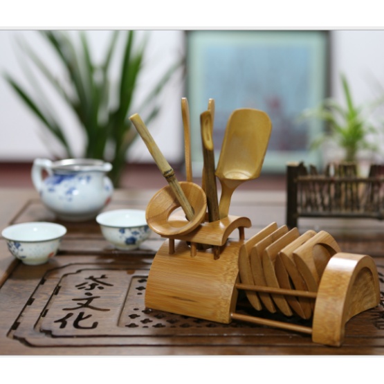 Bamboo craft tea set