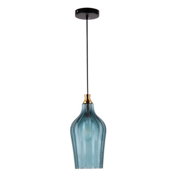 Modern Glass pendant lamp with blue color