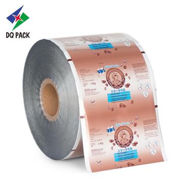 High barrier film in roll form with powder