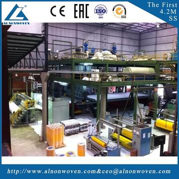 High speed AL-4200 SS 4200mm pp spunbond nonwoven machine for wholesales