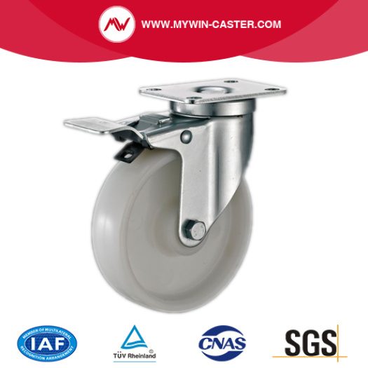 White PP Medium Duty Industrial Casters
