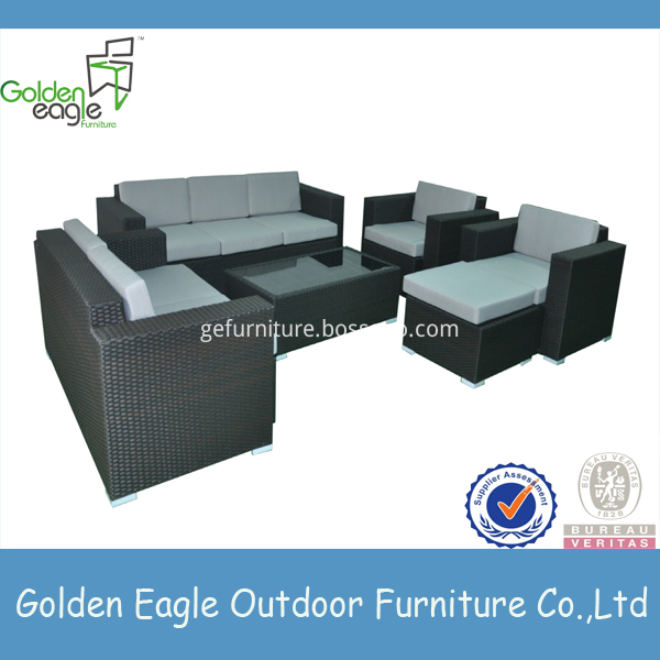 garden PE rattan furniture outdoor sofa