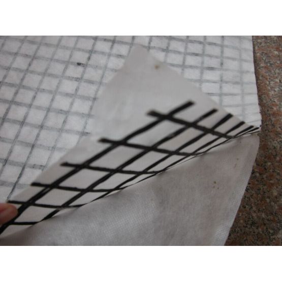 Fiberglass Geogrid Glued With Nonwoven Geotextile