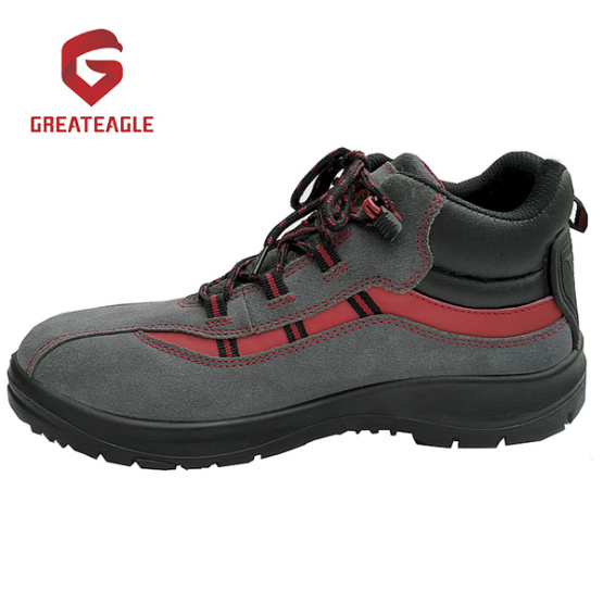 Suede Leather PU Steel Safety Shoes