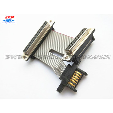 Flat cable assembly with JAE connector