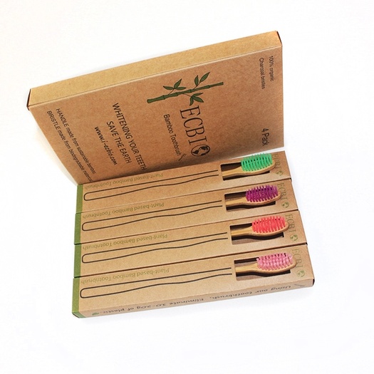 Colorful bristles Bamboo Nano Charcoal Toothbrush