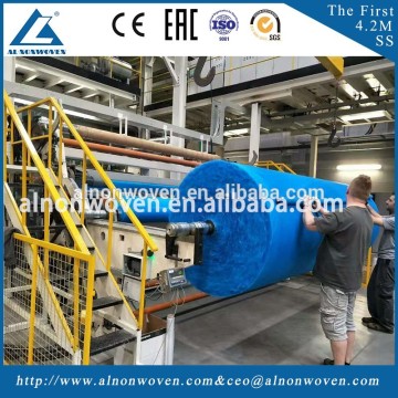 AL-3200mm S 3.2m Single Beam PP Spunbond Non Woven Fabric Making Machine for Shopping Bags , Shoes Bags