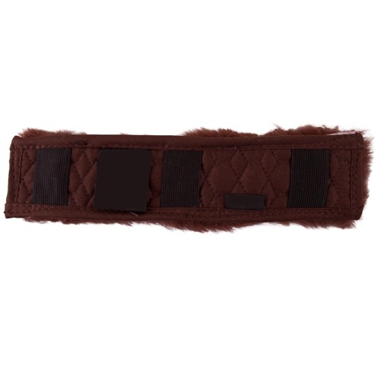 Horse sheepskin girth sleeve cover