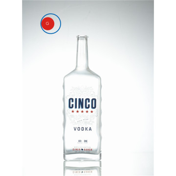 Glassic Square Shape Vodka Glass Bottle