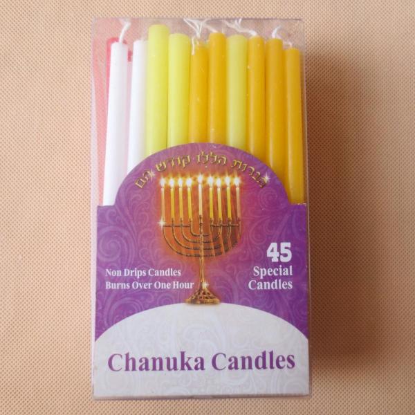 Small Multicolor Jewish Spiral Hanukah Candles