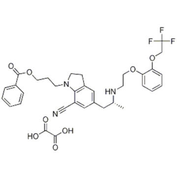 1-[3-(Benzoyloxy)propyl]-2,3-dihydro-5-[(2R)-2-[[2-[2-(2,2,2-trifluoroethoxy)phenoxy]ethyl]amino]propyl]-1H-indole-7-carbonitrile ethanedioate CAS 885340-12-5