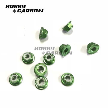 M3 Aluminum Flange Nuts Serrated for Racing