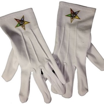 Custom Embroidered Formal Gloves With Masonic LOGO