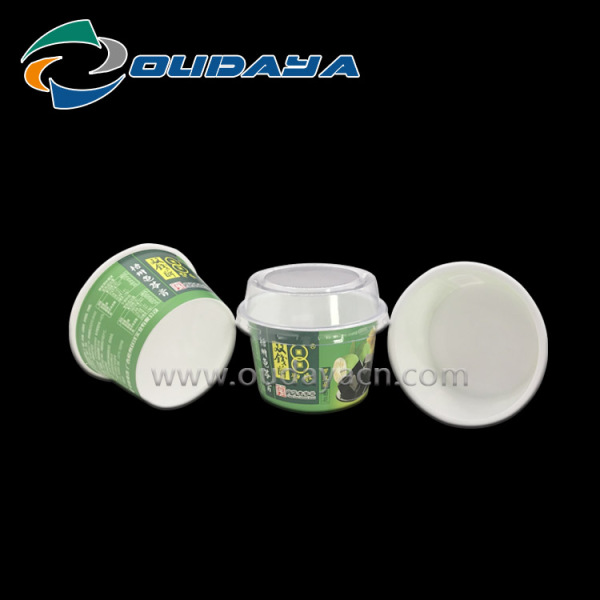 ice cream yoghurt cup with lid