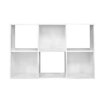 White Cubeicals Organizer 6 Cube Wall Shelf Floating Shelf Corner Wall Mount Shelf