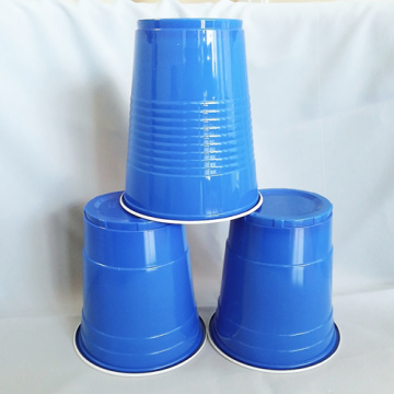 Disposable Blue White PP Plastic Party Cup 480ml