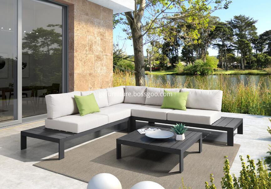 Aluminum Modern Corner Sofa Set