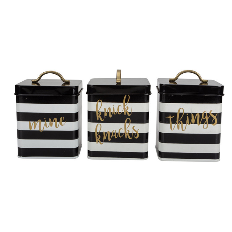 Black and White Tea Canister