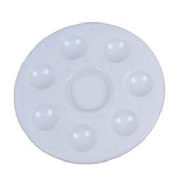Round White Plastic Palette