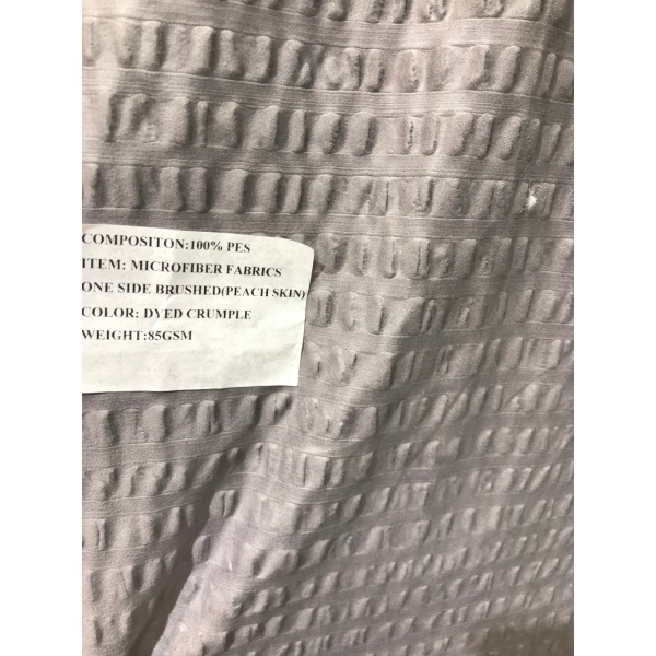 Polyester Crumpled Microfiber Fabric