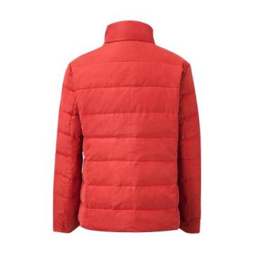 Short Design Warm Pink Suede Puffer Down Jacket