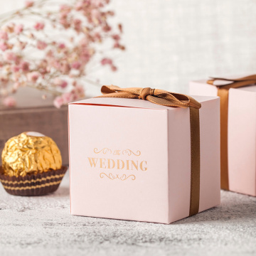 Pink candy box gift for wedding