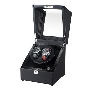 Black Finish Watch Winder For 2 Watches