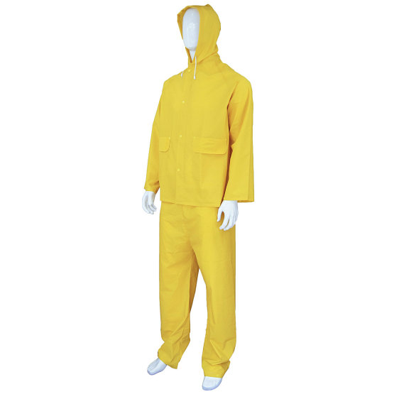 Heavy Duty Yellow Working PVC Rain Coat Suit