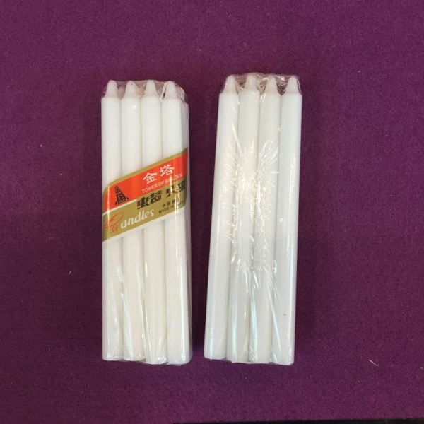 Christmas Daily Lighting Unscented Stick White Candles
