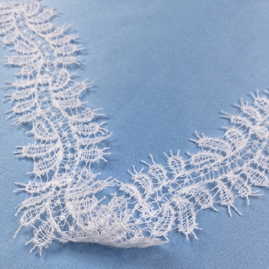 Wide Blush Lce Ribbon Crochet Lace Trim