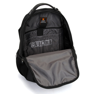 Suissewin Black Waterproof Outdoor Leisure Laptop Backpack