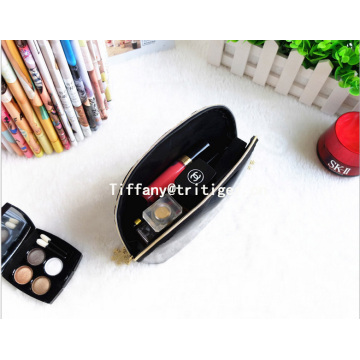 luxury black pu leather makeup bag wholesale makeup bag custom