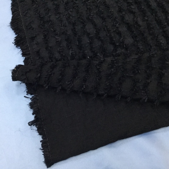 Black Teal Jacuqard Fabric for Clothing