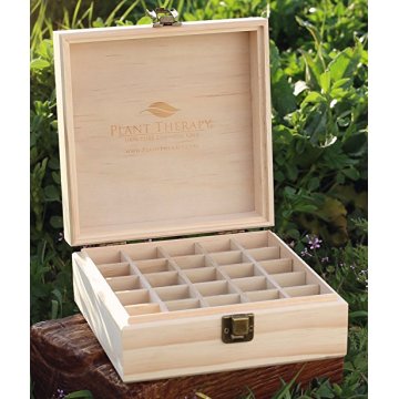 Plant Therapy 25 Bottles Size 5-15 ml Wooden Essential Oil Box