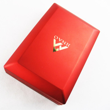 Red Plastic Jewelry Set Box with LED Light